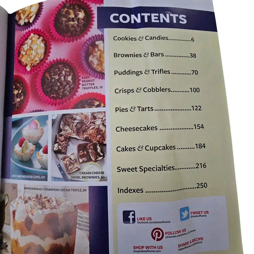 Taste‎ of Home Best-Loved Desserts Cookbook EZ-Read Large Print 2016